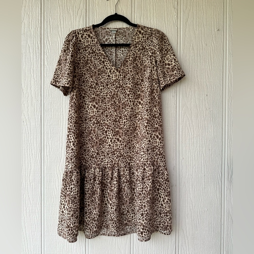 A New Day  Leopard Print Short Sleeve Dress